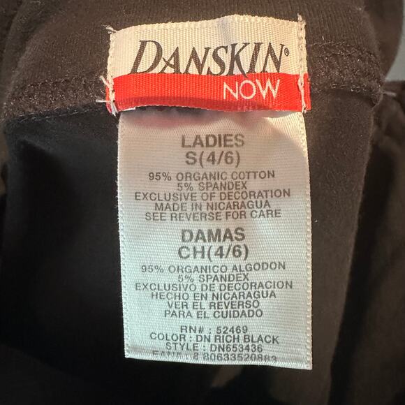 Danskin Now Size Small Black Capri Yoga Pants Ruched Waist Soft Comfy Lounge Gym - Picture 4 of 7